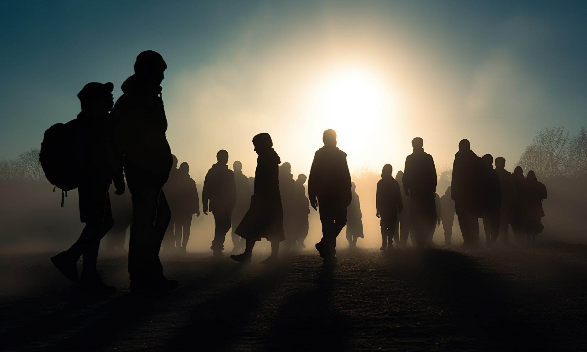 image of immigrants in silhoutte