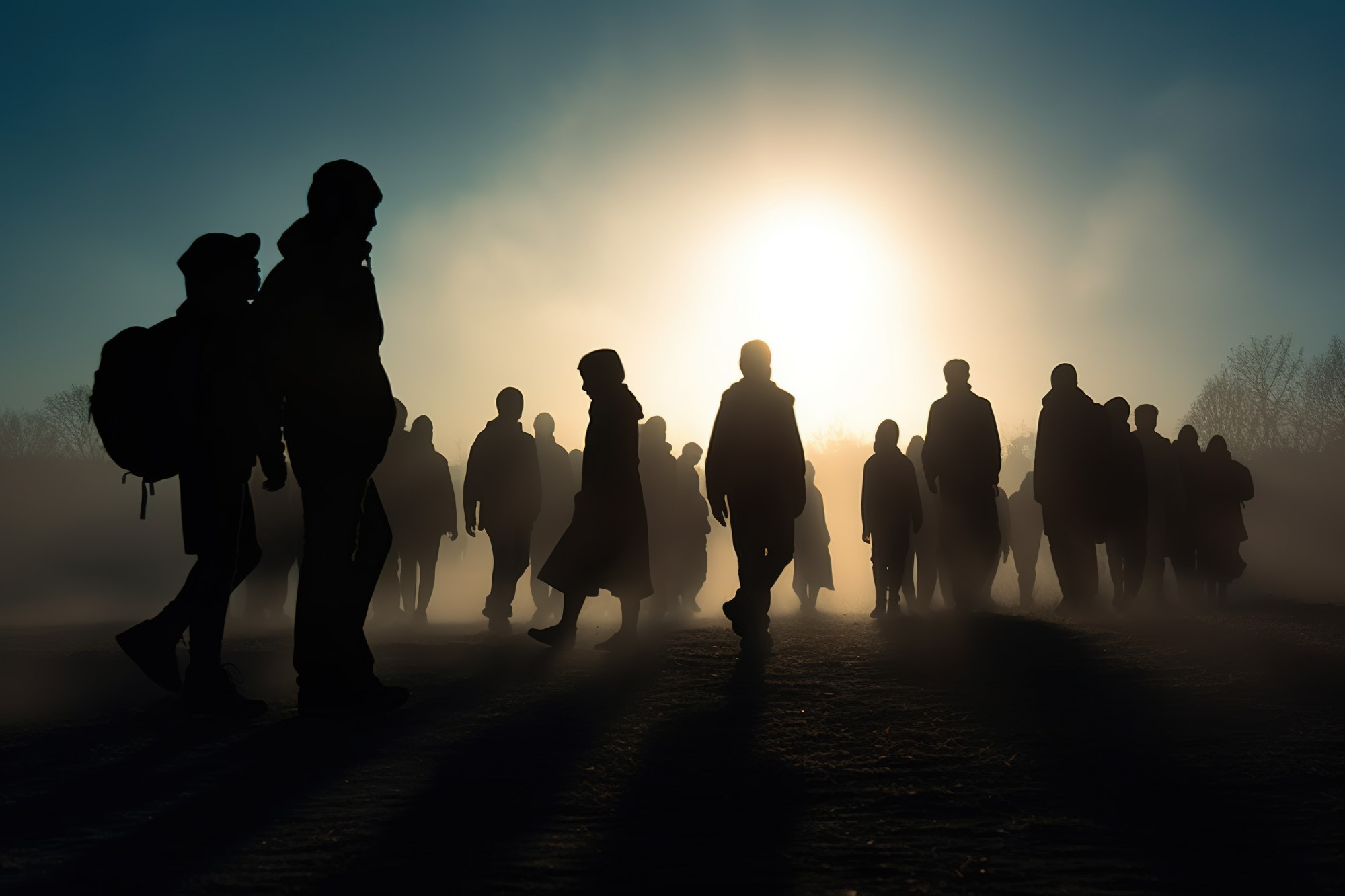 image of immigrants in silhoutte
