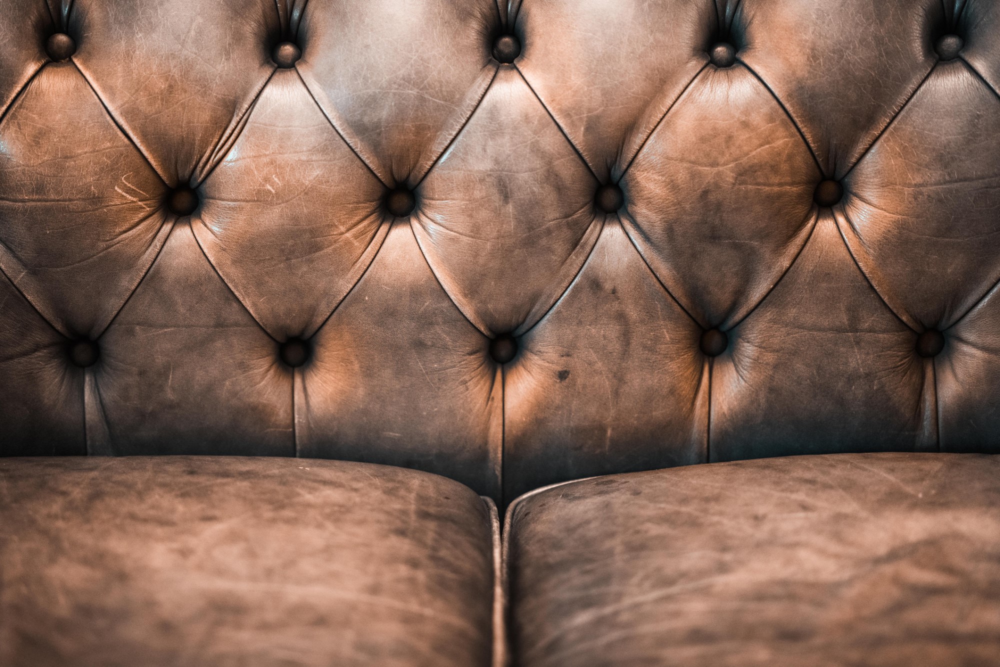 close up photograph of couch cushions