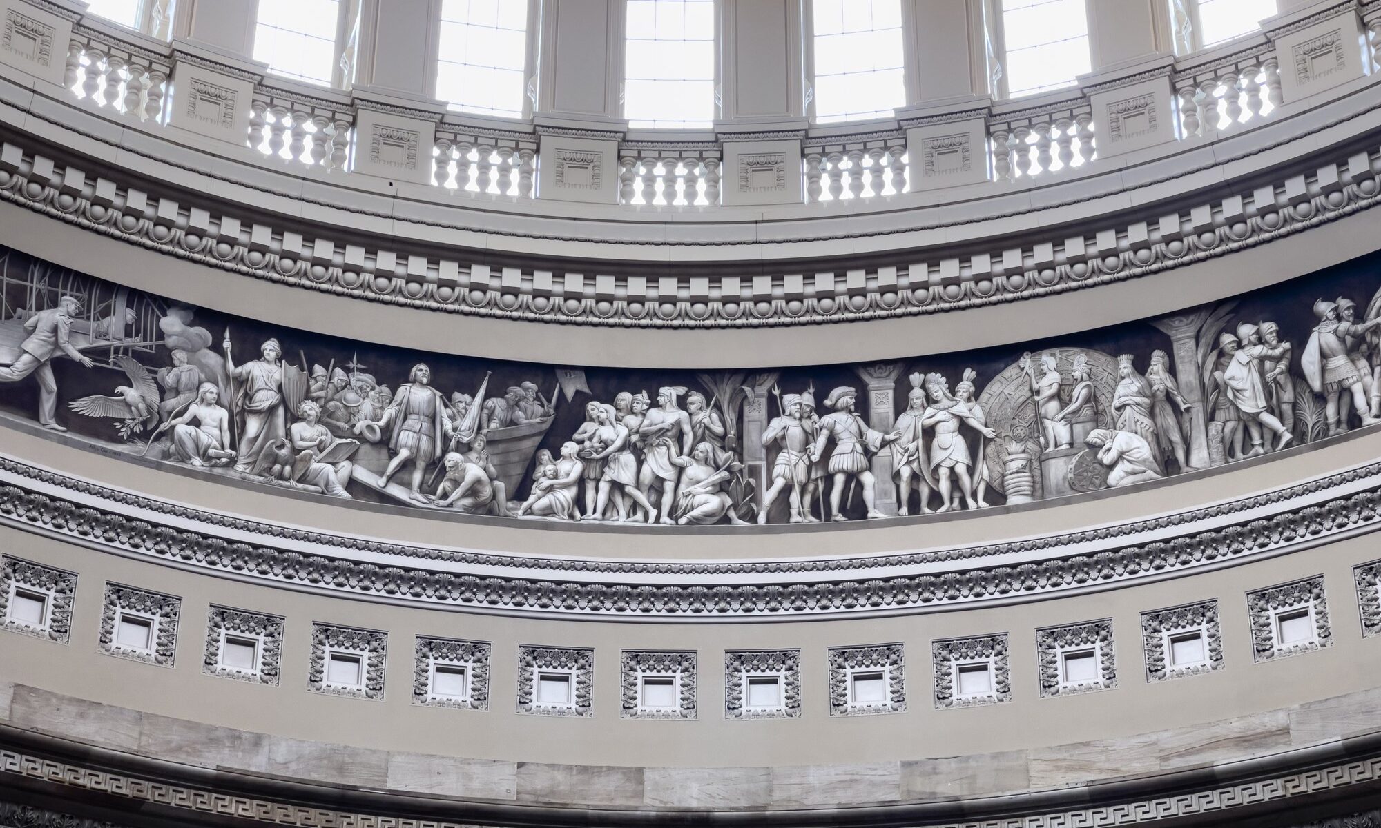 photograph inside Capitol Building dome