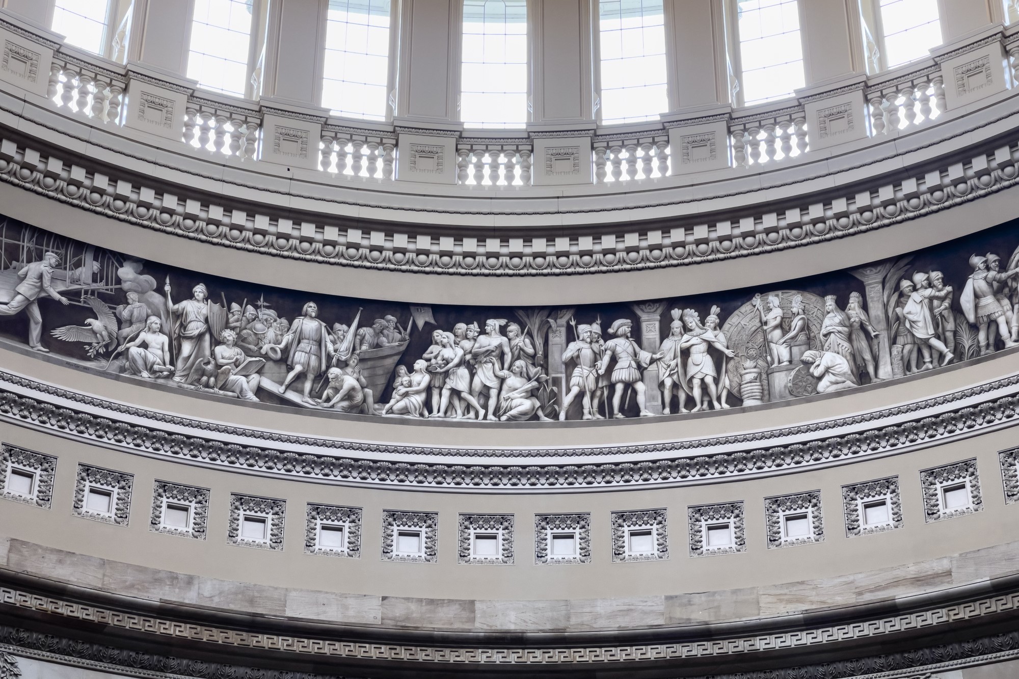 photograph inside Capitol Building dome